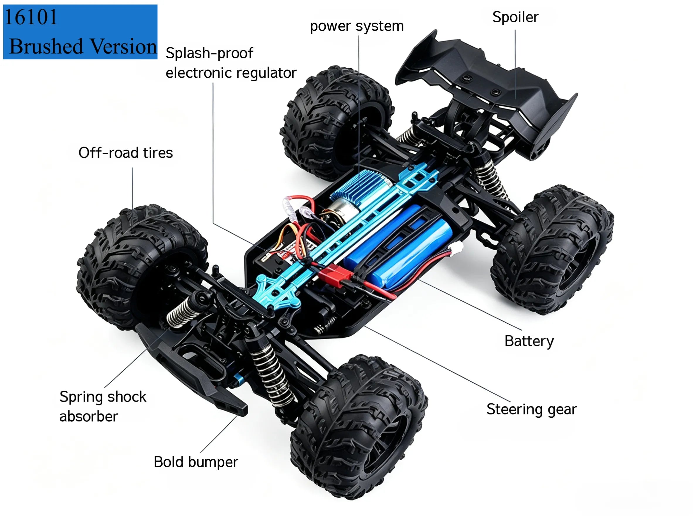 1:16 4WD High Speed Monster Truck Toy for Kids & Adults ZD-pro RC