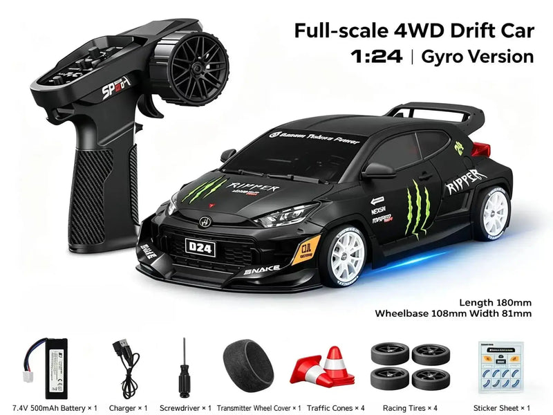 1:24 4WD RC Drift Cars with Gyro ZD-pro RC