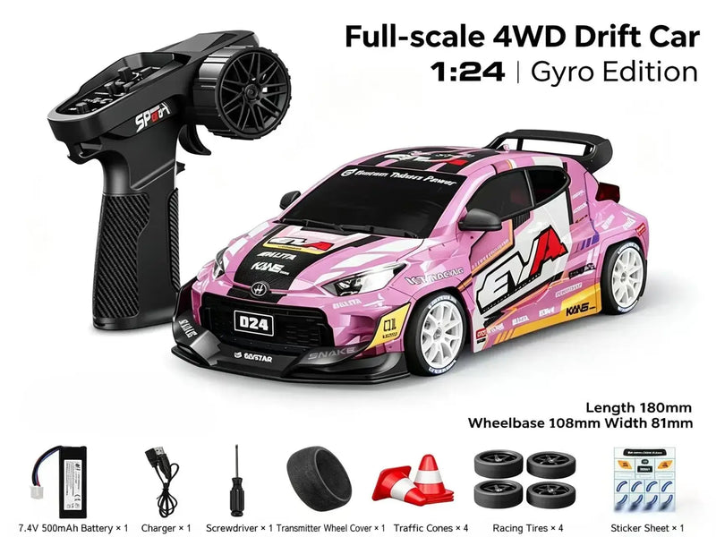 1:24 4WD RC Drift Cars with Gyro ZD-pro RC