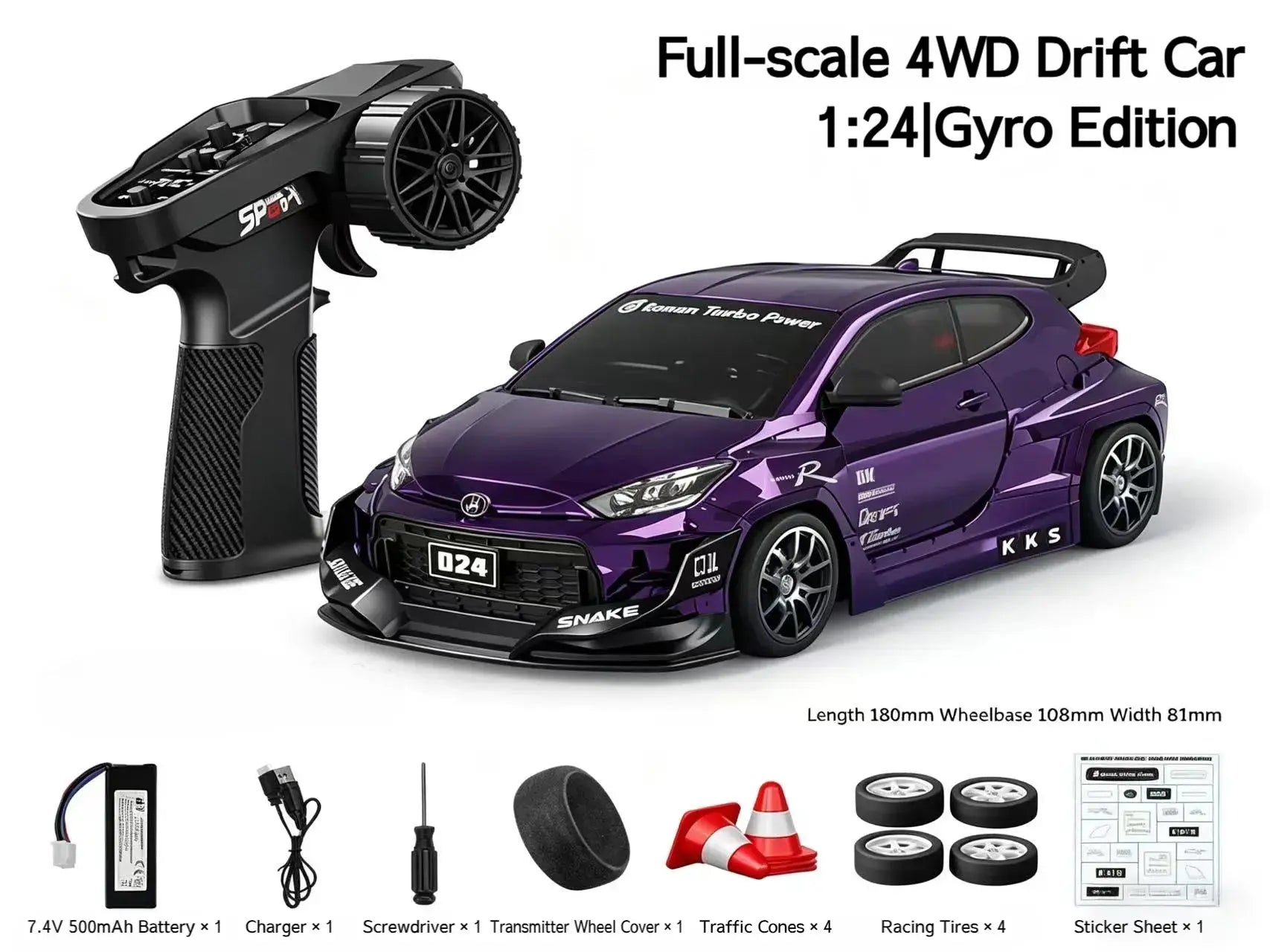 1:24 4WD RC Drift Cars with Gyro ZD-pro RC