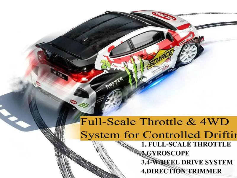 1:24 4WD RC Drift Cars with Gyro ZD-pro RC