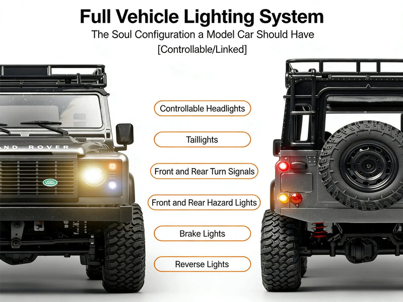 1:12 Land Rover Defender 4WD RC Crawler, Off-Road Remote Control Truck ZD-pro RC