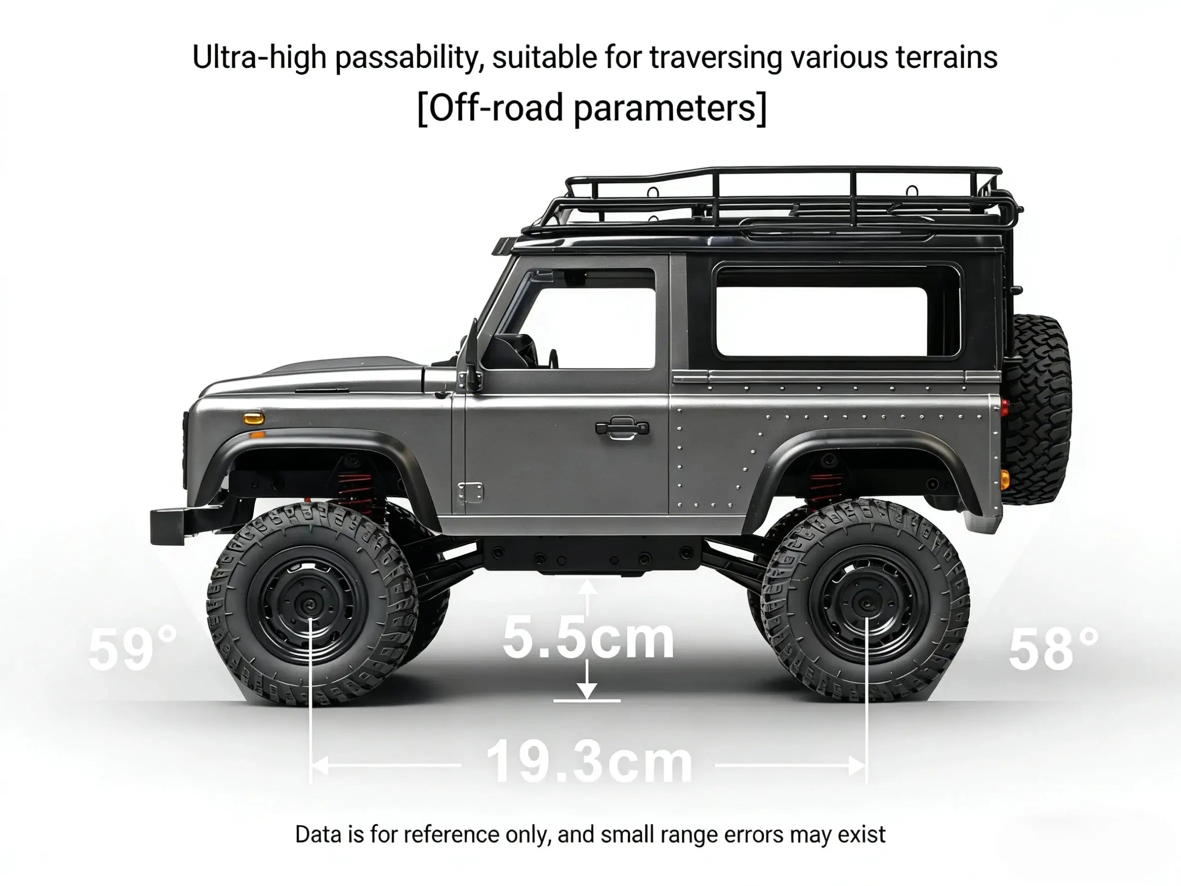 1:12 Land Rover Defender 4WD RC Crawler, Off-Road Remote Control Truck ZD-pro RC