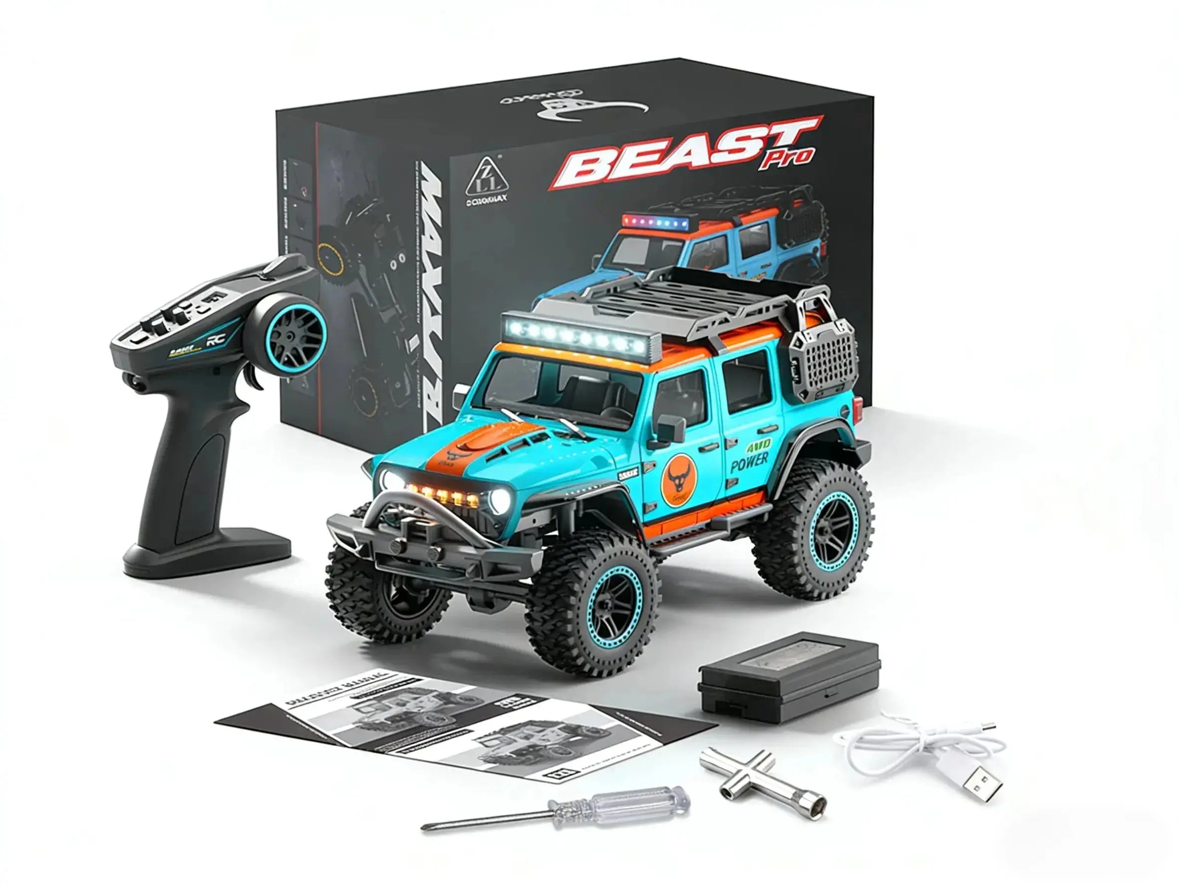 1:20 4WD Wrangler RC Crawler, Off-Road Remote Control Car ZD-pro RC
