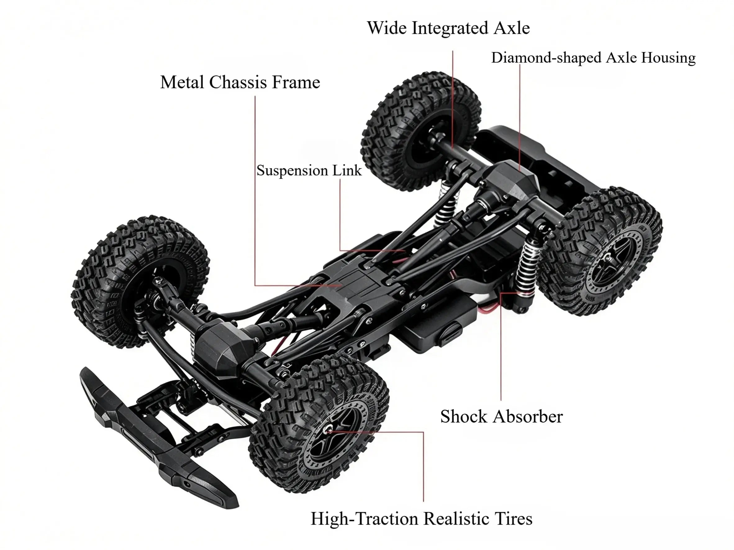 2.4G Waterproof RC Crawler Off-Road Truck with High-Torque Motor ZD-pro RC
