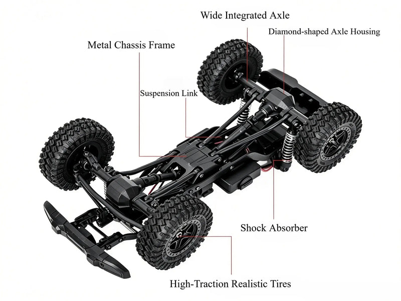 2.4G Waterproof RC Crawler Off-Road Truck with High-Torque Motor ZD-pro RC