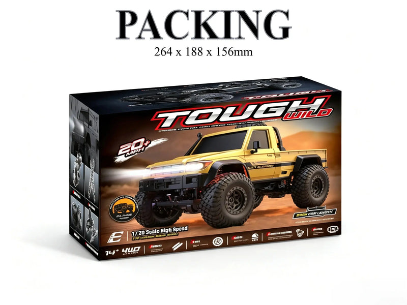 4WD RC Crawler 1:20 Scale Off-Road Truck with LED Lights ZD-pro RC