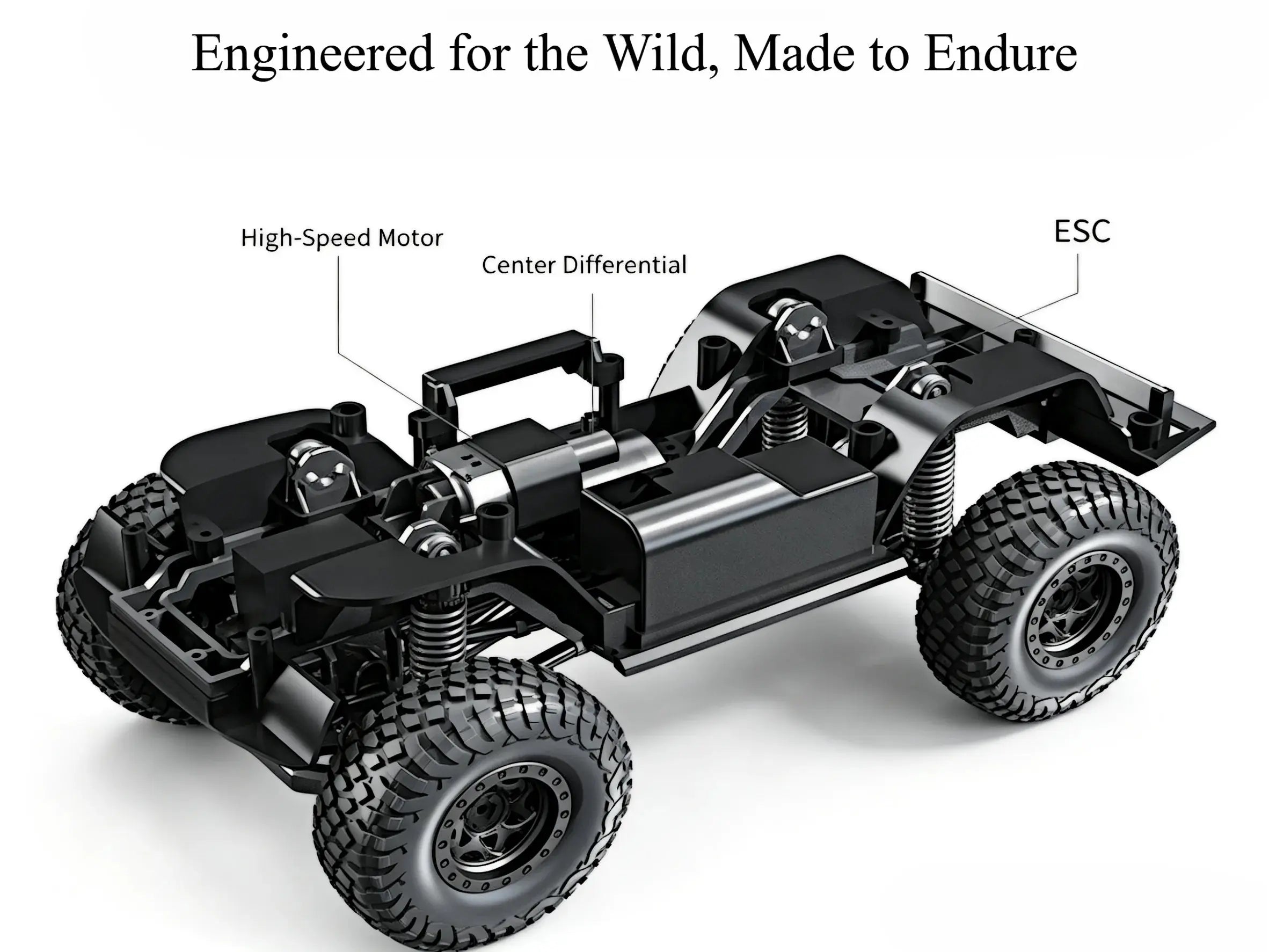 4WD RC Crawler 1:20 Scale Off-Road Truck with LED Lights ZD-pro RC