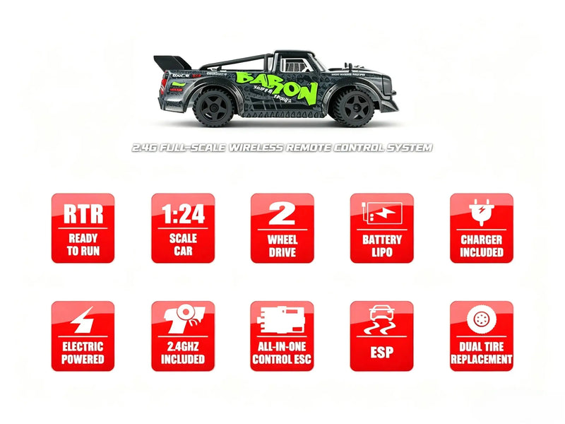 1:24 rc drift cars ESP Stabilized High Speed Racing Truck ZD-pro RC