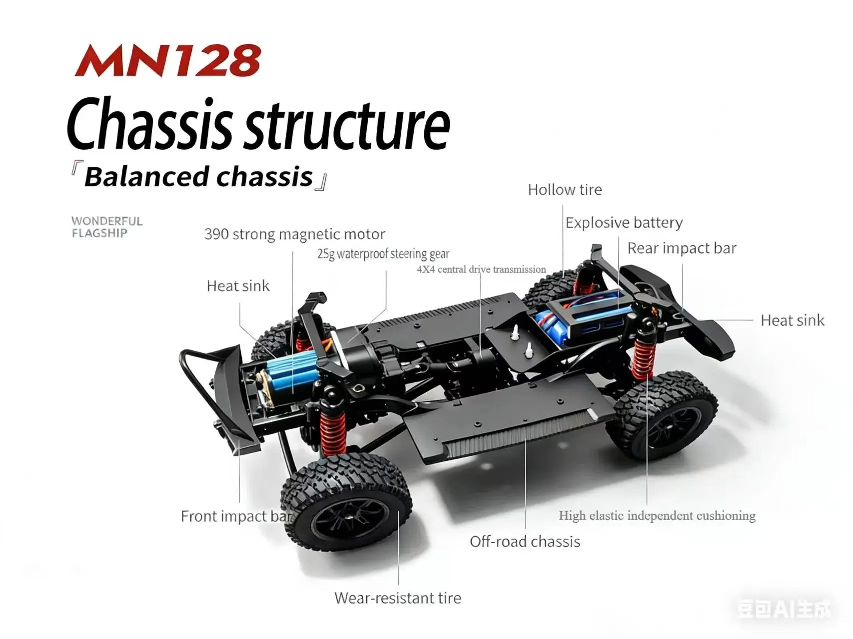 MN128 4WD RC Rock Crawler for Off-Road Adventures ZD-pro RC