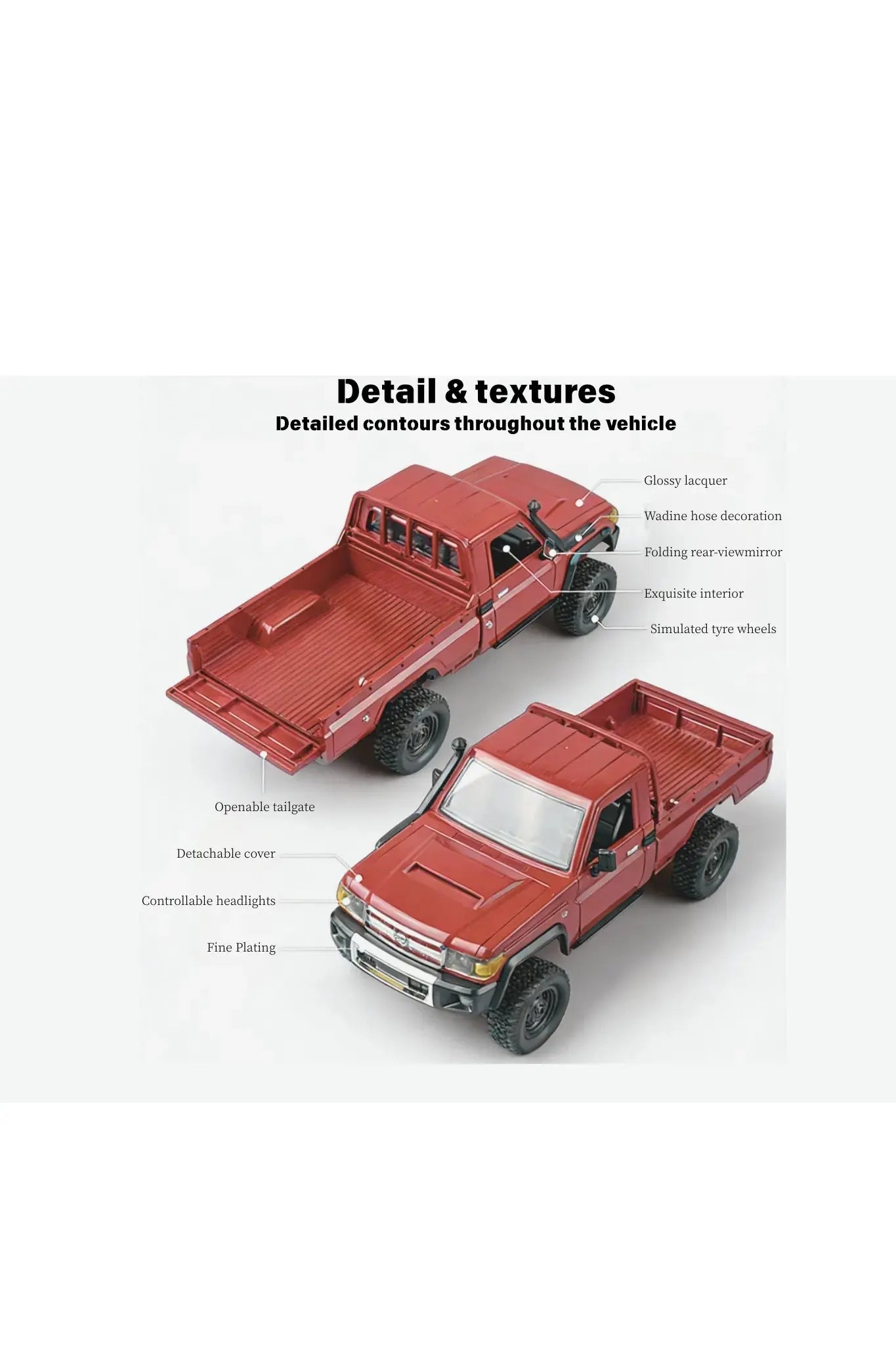 RC MN82 Rock Crawler RC Car - 4WD Off-Road Truck ZD-pro RC