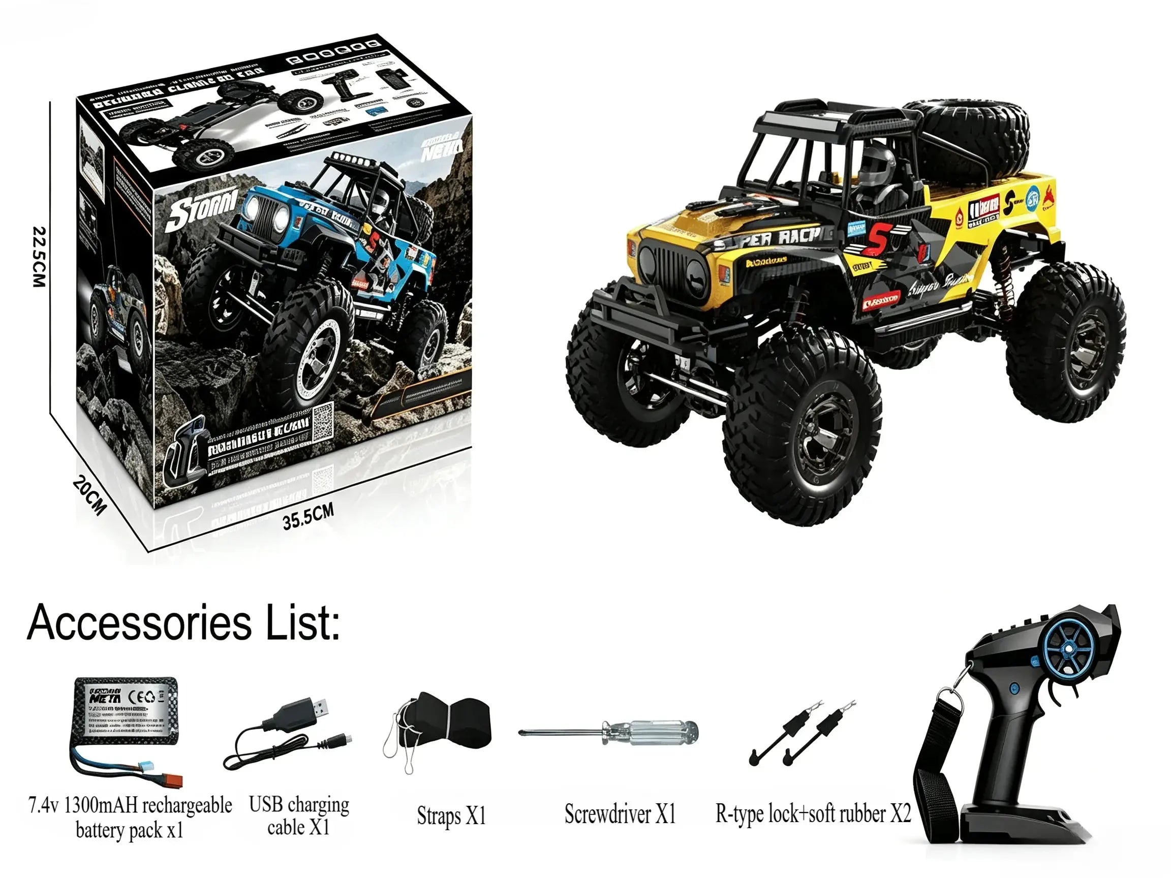1:12 4WD Rock Crawler RC Car Off‑Road Climbing Truck ZD-pro RC