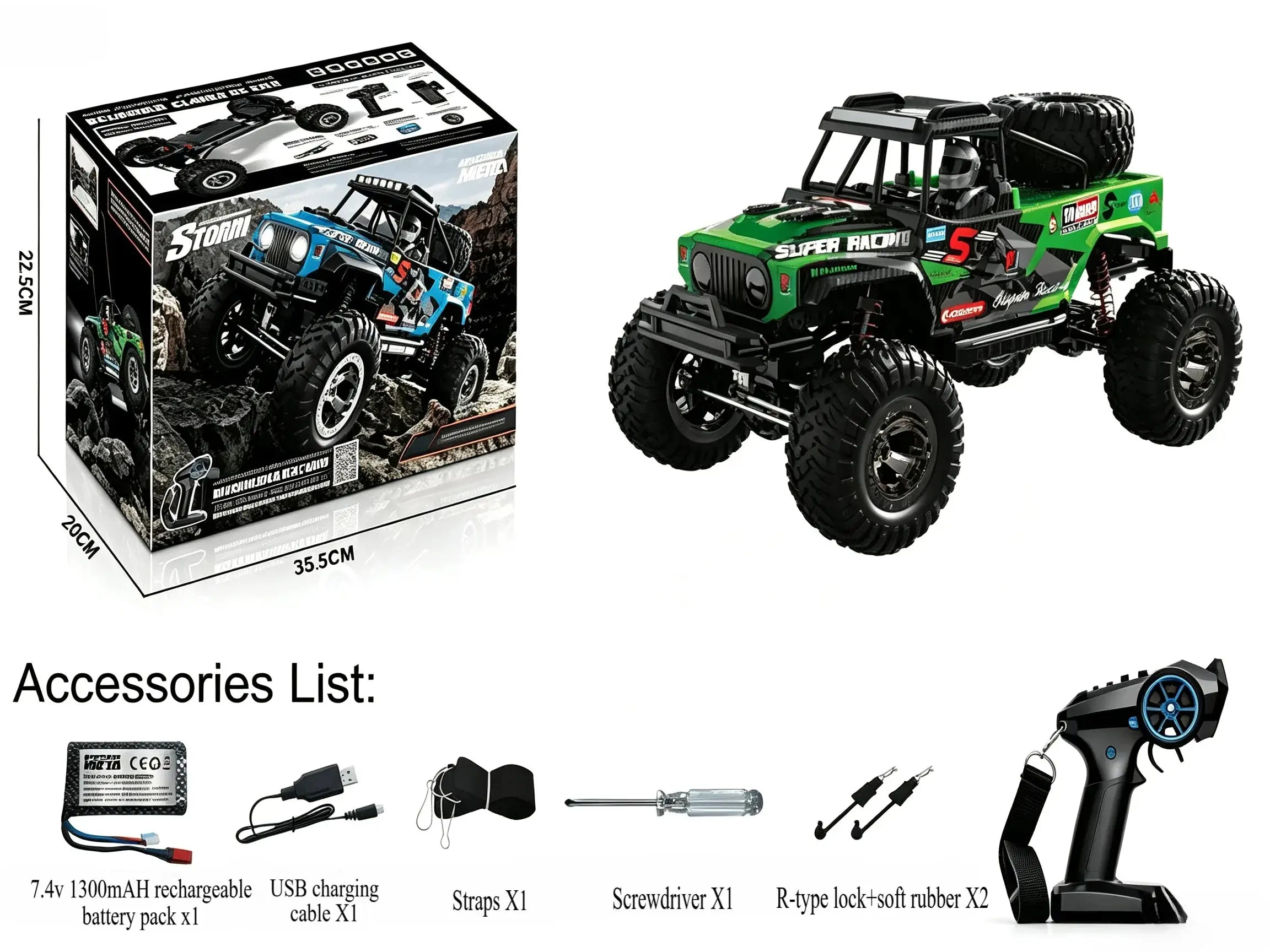 1:12 4WD Rock Crawler RC Car Off‑Road Climbing Truck ZD-pro RC